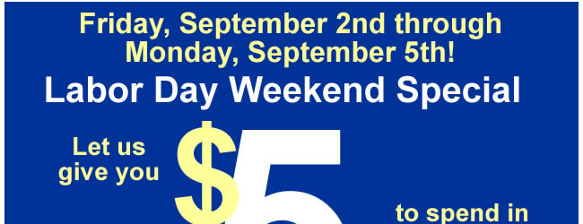 Have five dollars on us